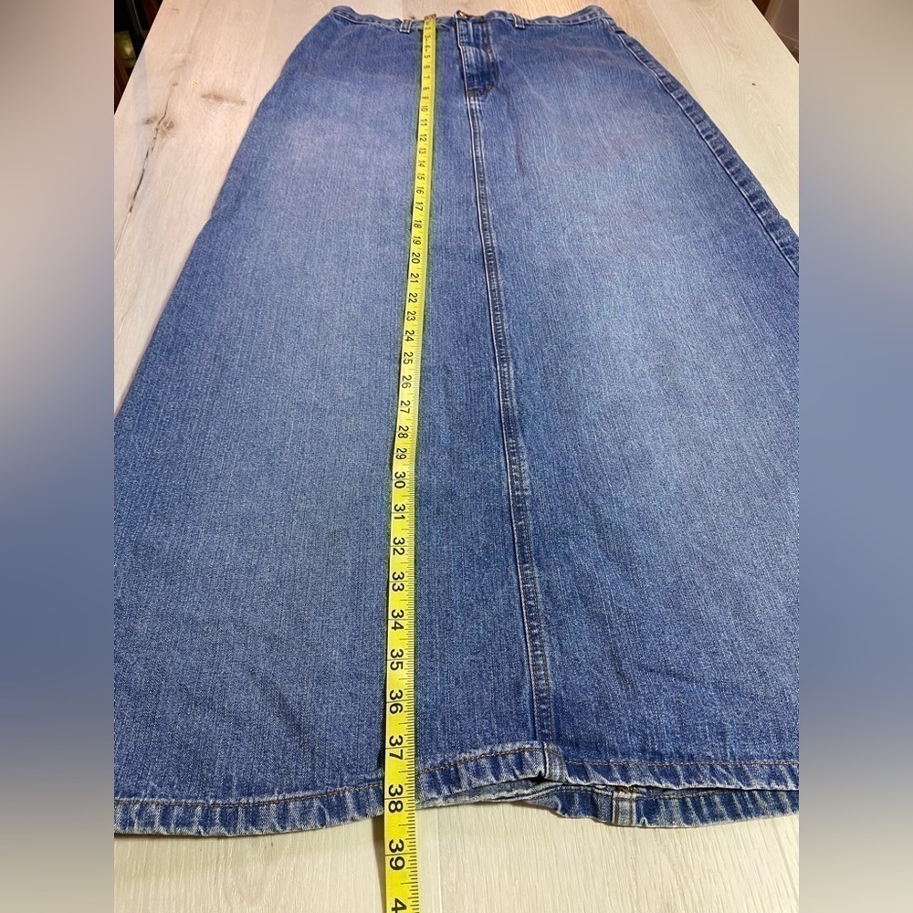 Vintage Maurice’s 90s Denim Maxi Skirt, Size 11 - Picture 8 of 9